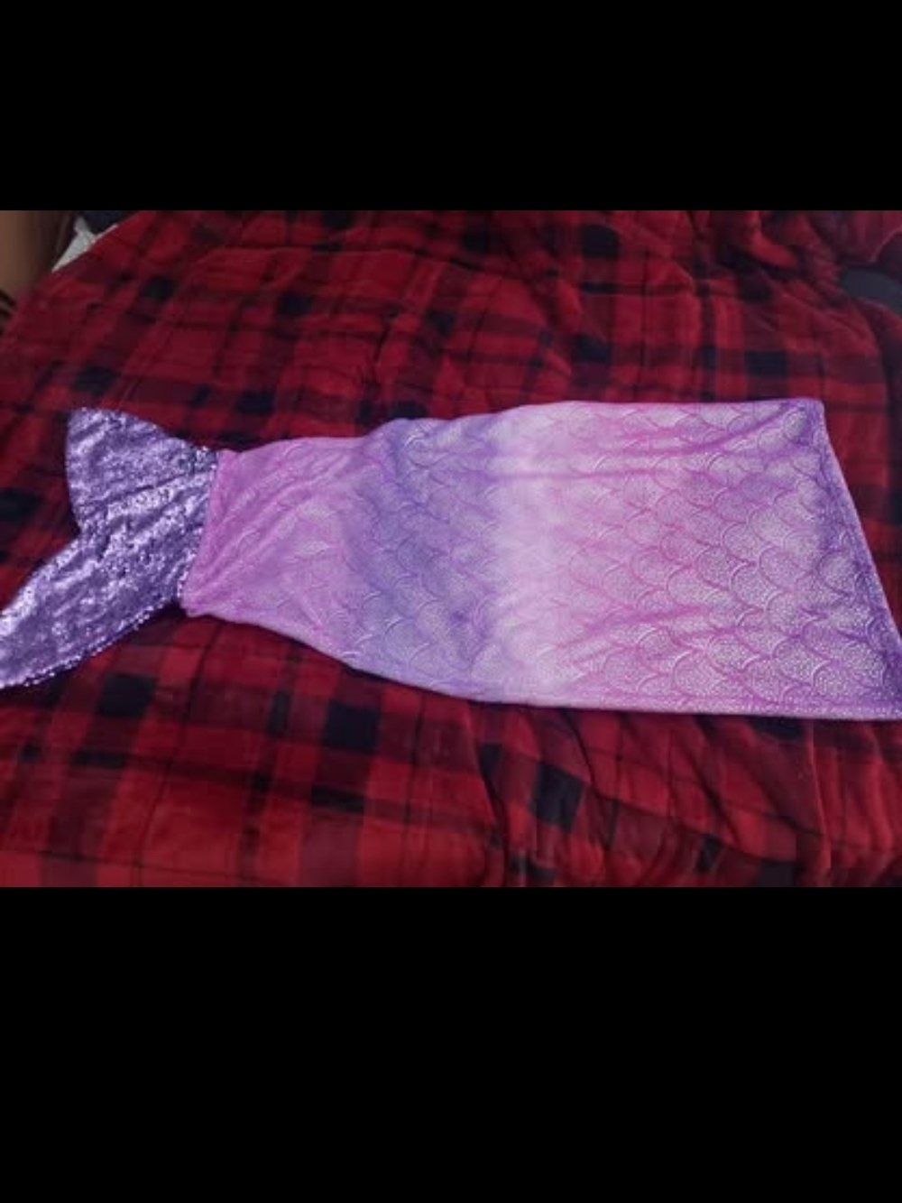 Purple Ombre Mermaid Tail Blanket - Kid's Accessory